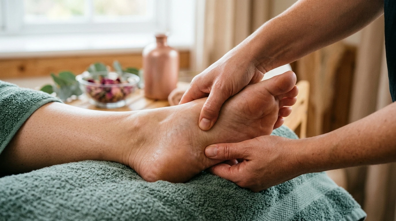 Réflexologie plantaire, pressions sur le pied