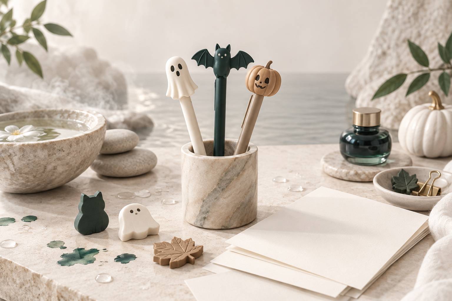 Illustration éditoriale du sujet : La collection Halloween des stylos Legami débarque et fait un carton auprès des enfants !